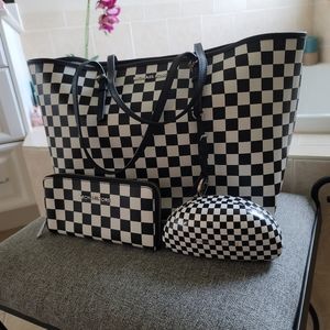 Michael Kors Limited Edition Checkered Tote/Wallet